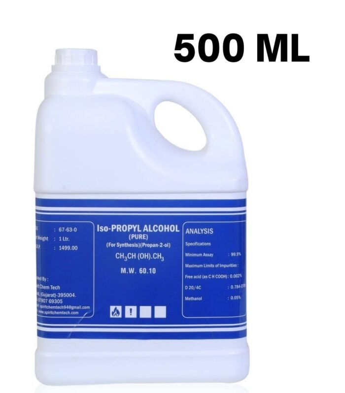 Iso-PROPYL ALCOHOL (PURE) (For Synthesis)(Propan-2-ol) CH CH (OH). CH [500 ML]
