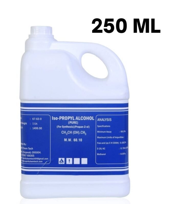Iso-PROPYL ALCOHOL (PURE) (For Synthesis)(Propan-2-ol) CH CH (OH). CH [250 ML]