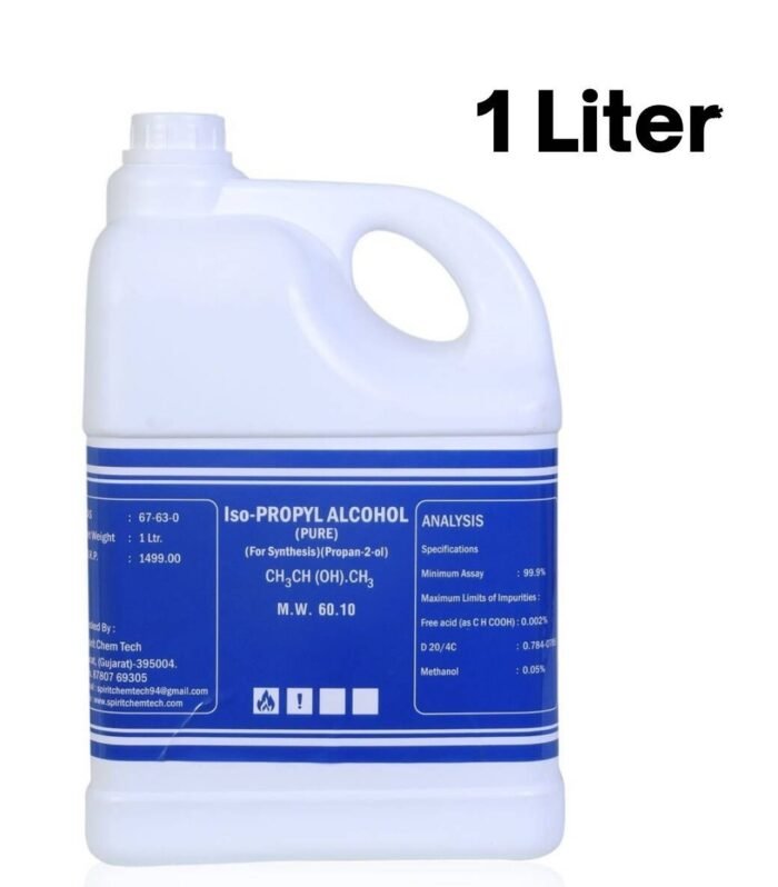 Iso-PROPYL ALCOHOL (PURE) (For Synthesis)(Propan-2-ol) CH CH (OH). CH [1 Liter]